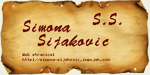 Simona Šijaković vizit kartica